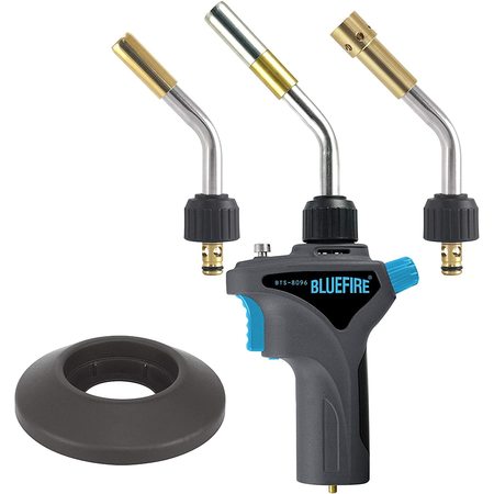 Bluefire Metal Handle Interchangeable Tube Gas Welding Torch Kit, 3 Tubes BTS-8096-3T